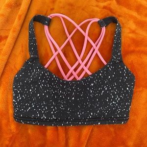 lululemon Free To Be Wild Bra Black/Pink size 4